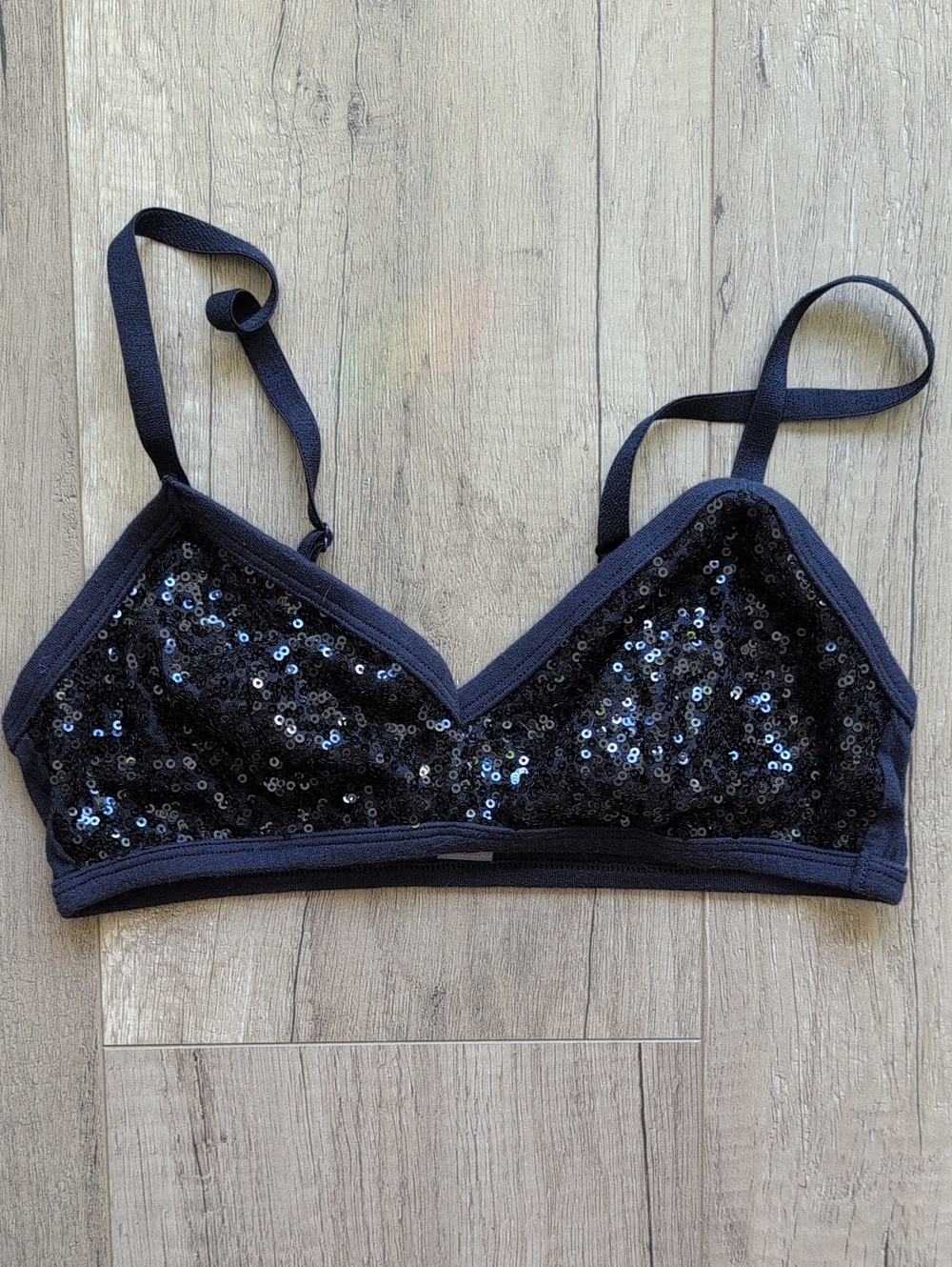 aerie Navy Sequin Bralette